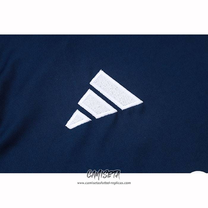 Chandal del Real Madrid 2025-2026 Manga Corta Azul Blanco - Pantalon Corto